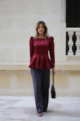 Coco Chanel Top Bordeaux