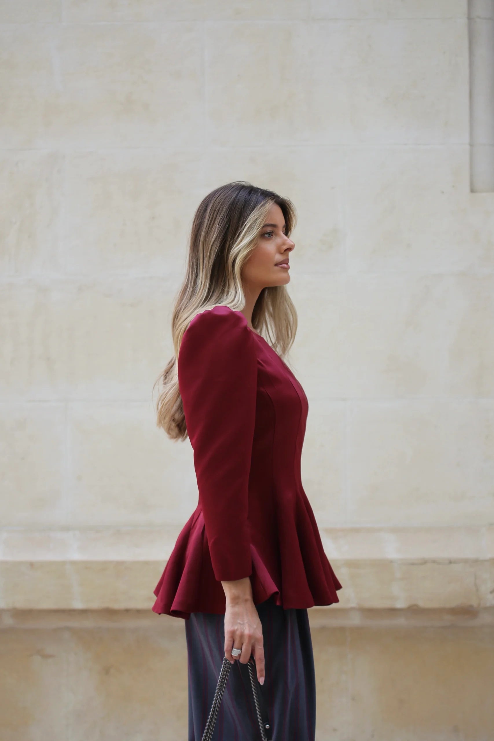 Top Coco Chanel Burdeos