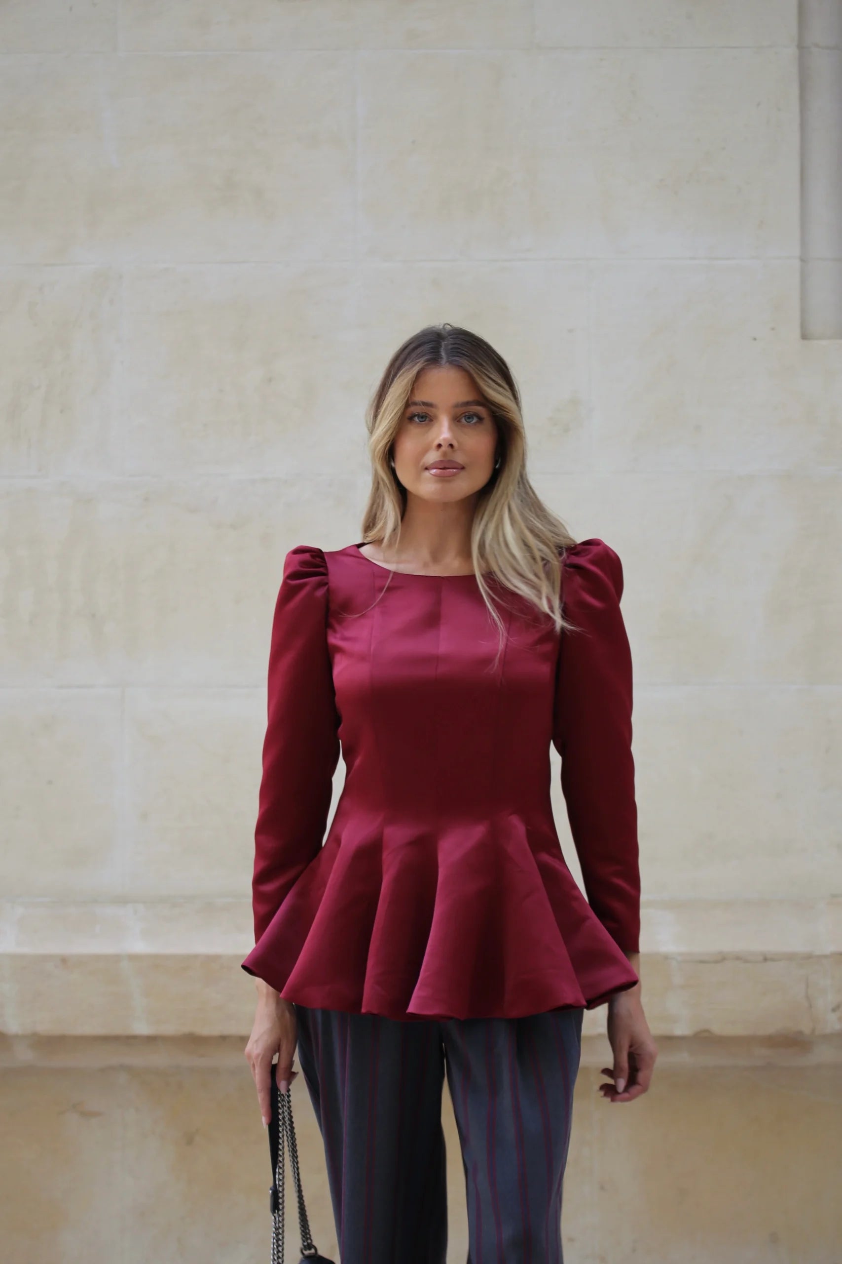 Top Coco Chanel Burdeos