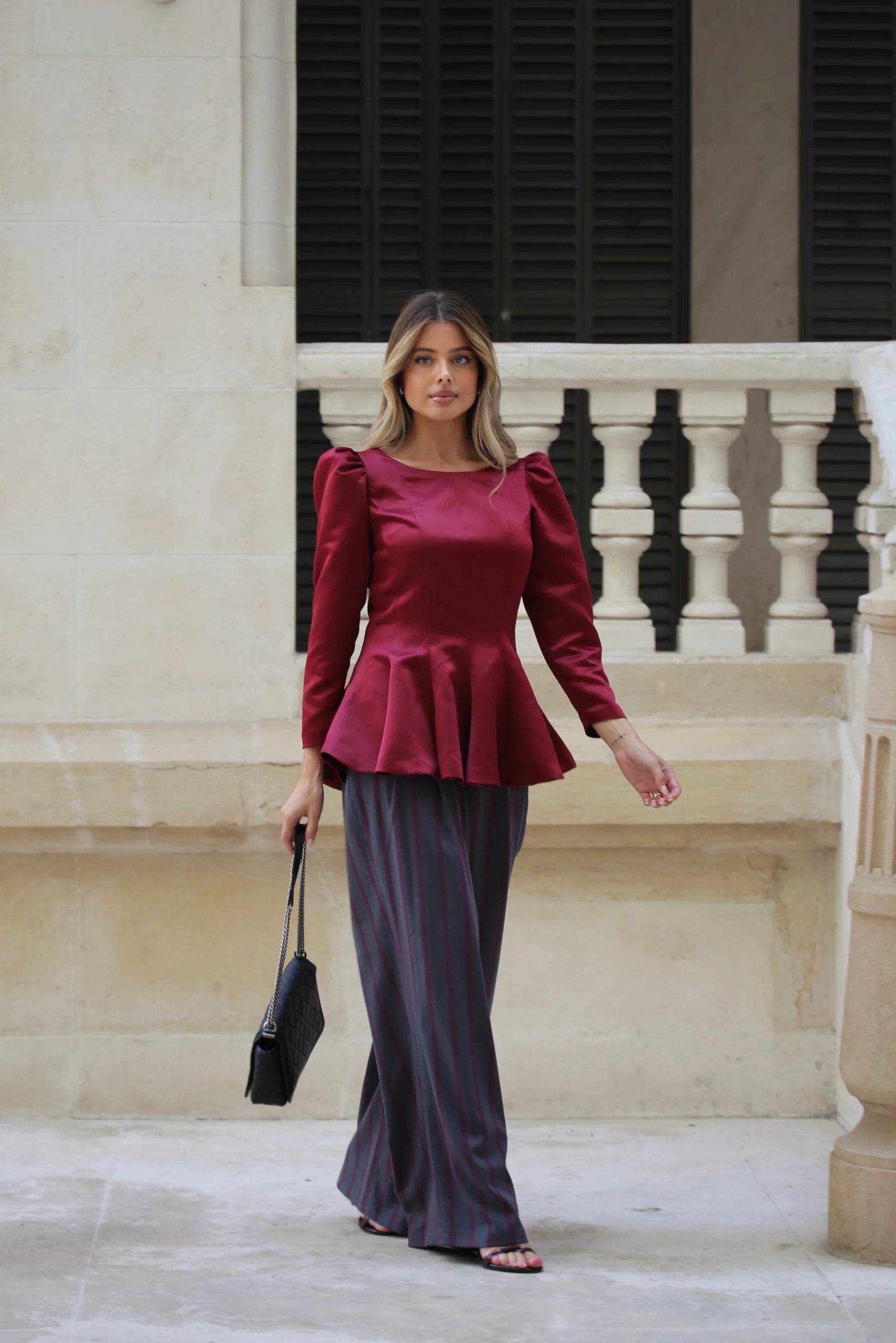 Top Coco Chanel Burdeos