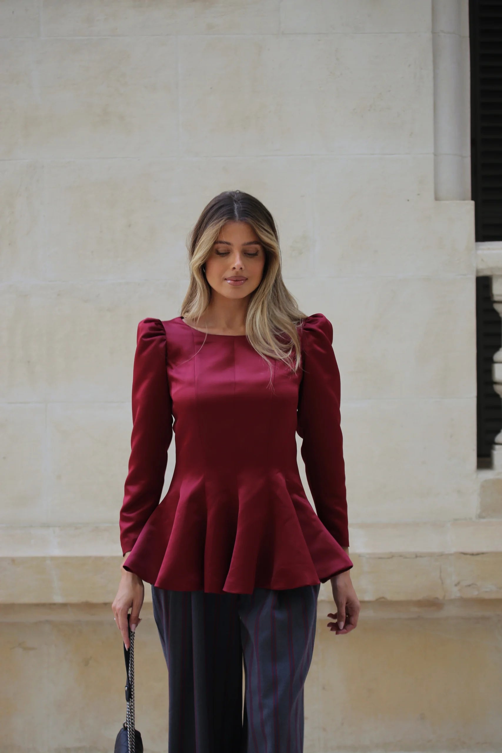 Top Coco Chanel Burdeos